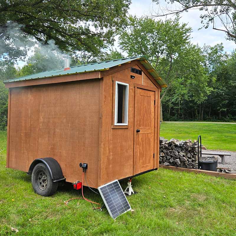 Mobile Sauna with Wood Fired Stove – Delivered to You Mobile Sauna with Wood Fired Stove – Delivered to You